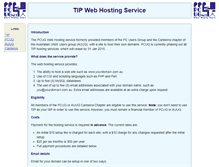 Tablet Screenshot of hosting.tip.net.au